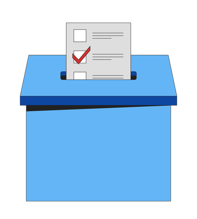 Folha de votação inserida na urna  Ilustração