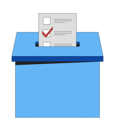 Folha de votação inserida na urna  Ilustração