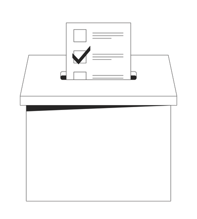 Folha de votação inserida na urna  Ilustração