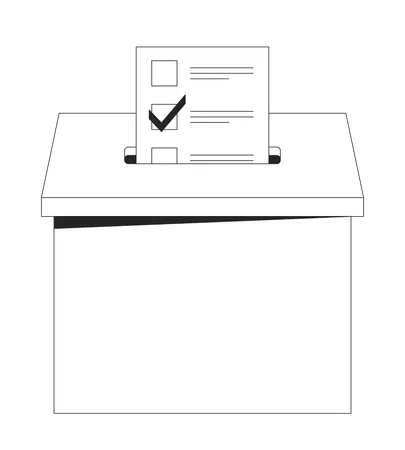 Folha de votação inserida na urna  Ilustração