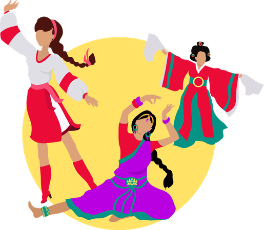 Folk Dance  Illustration