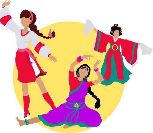 Folk Dance  Illustration