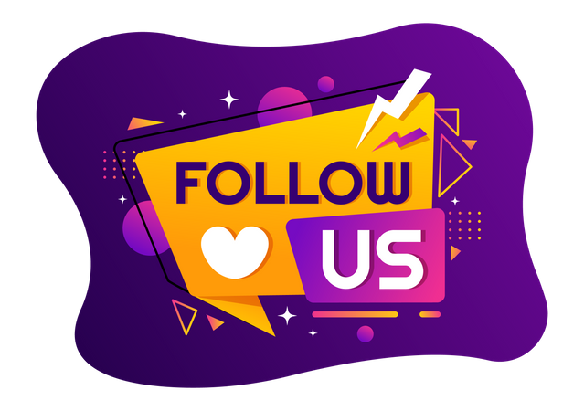 Follow Us  Illustration