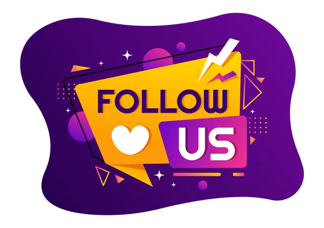 Follow Us  Illustration