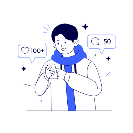 Follower geben Medienbloggern ein „Gefällt mir“  Illustration