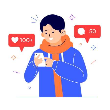 Follower geben Medienbloggern ein „Gefällt mir“  Illustration