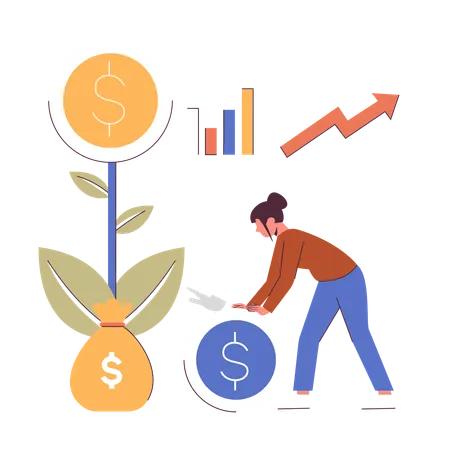 Inversión de fondos mutuos  Illustration