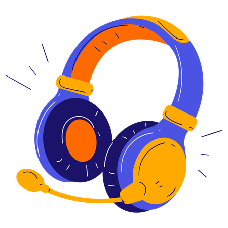 Fone de ouvido para jogos  Ilustração