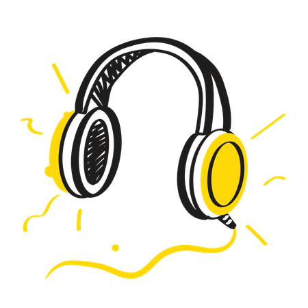 Fone de ouvido vibratório  Ilustração