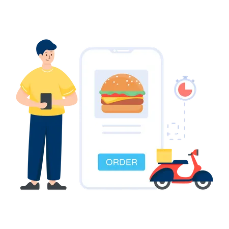 Food App  Illustration