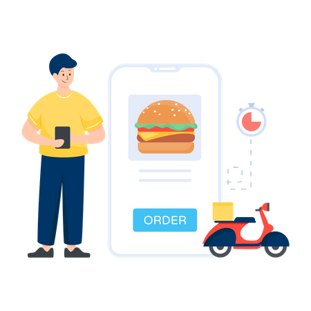 Food App  Illustration