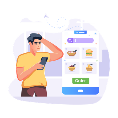 Food App  Illustration