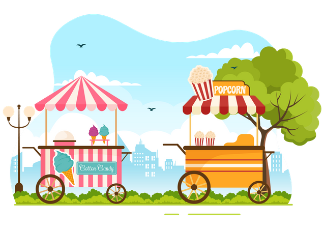 Food Booth  Illustration