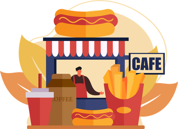 Food Cafe Illustration