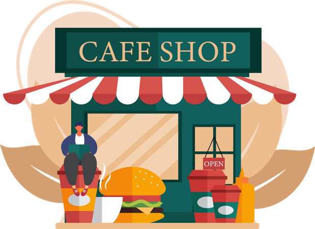 Food Cafe Illustration