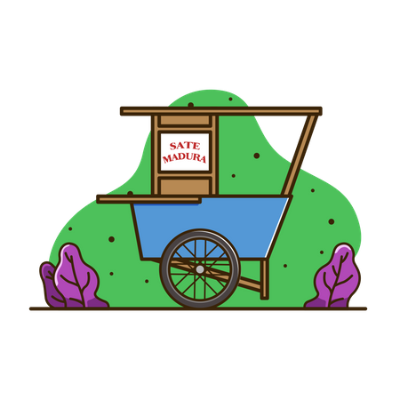 Food Cart Illustration