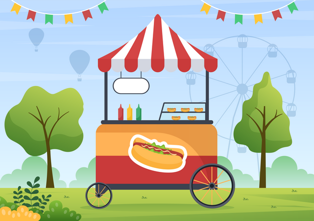 Food cart Illustration