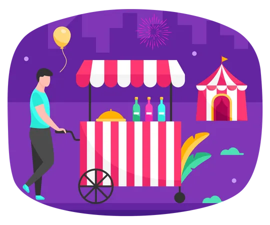 Food cart  Illustration