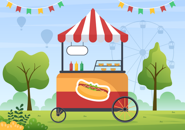 Food cart  Illustration