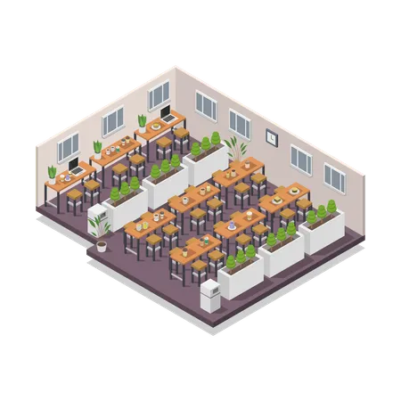 Food Court  Illustration