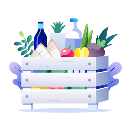 Food Crate  Illustration