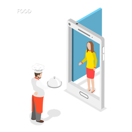 Food delivery Illustration