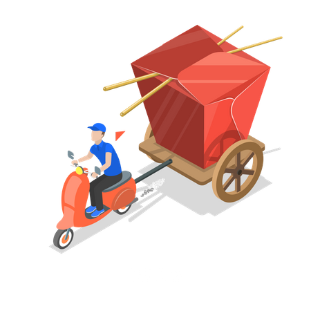Food delivery Illustration