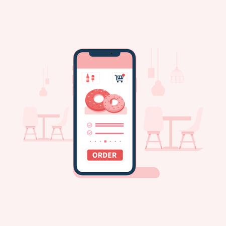 Food delivery Application  Illustration