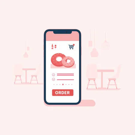 Food delivery Application  Illustration