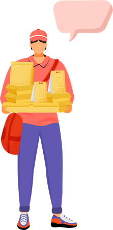 Food delivery boy  Illustration