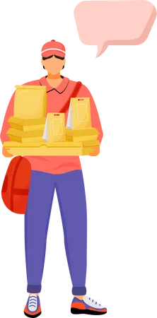 Food delivery boy  Illustration