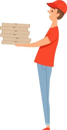 Food delivery boy  Illustration