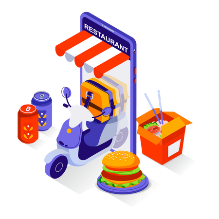 Food Delivery  Illustration