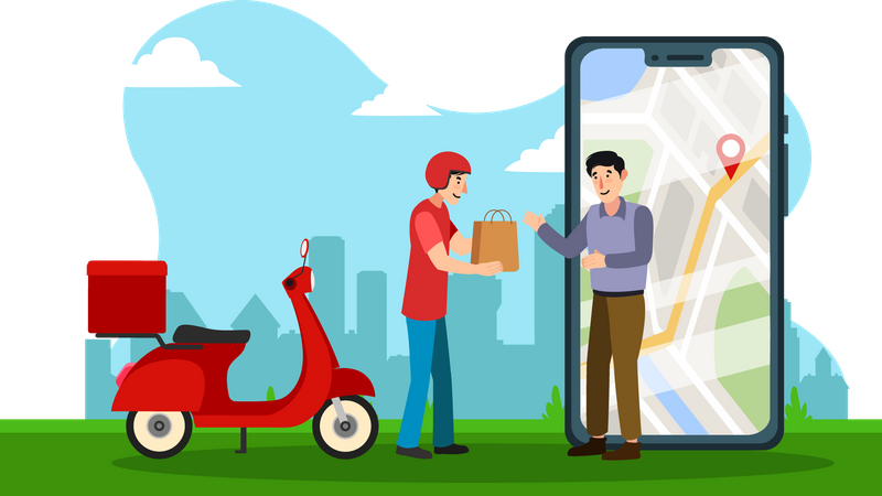 Food Delivery  Illustration