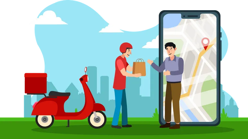 Food Delivery  Illustration