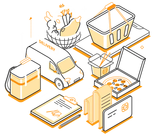 Food delivery  Illustration