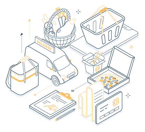 Food delivery  Illustration