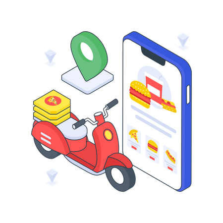 Food Delivery  Illustration