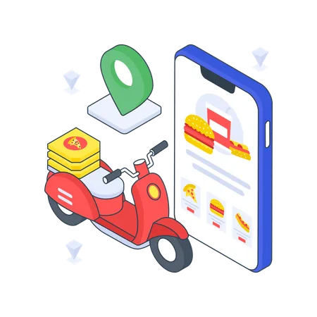 Food Delivery  Illustration