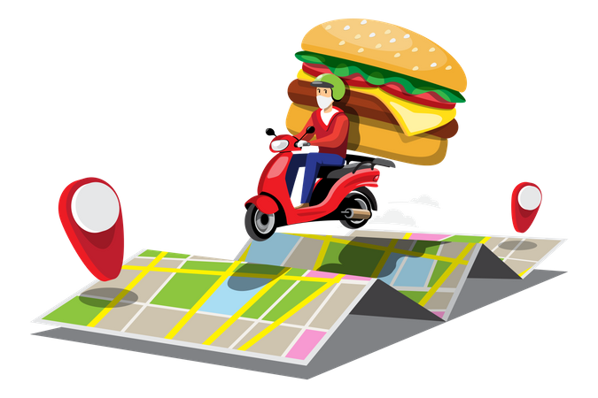 Food Delivery  Illustration