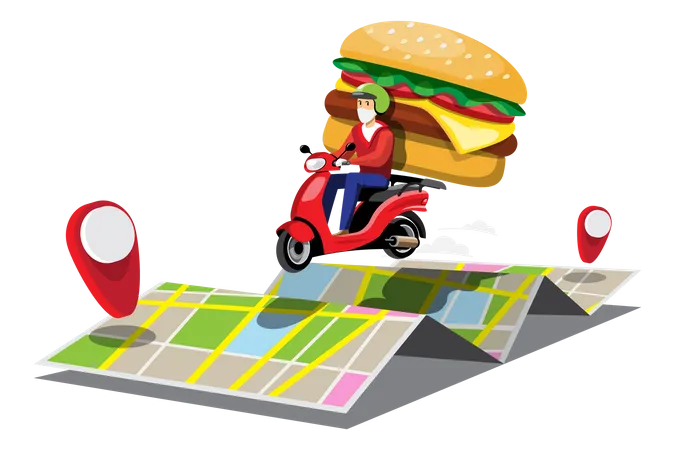 Food Delivery  Illustration