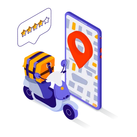 Food Delivery Location Illustration