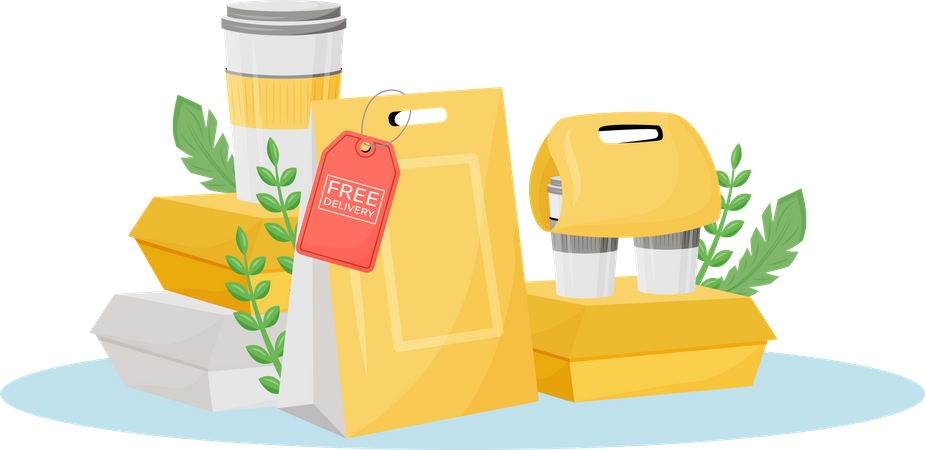 Food Delivery package  Illustration