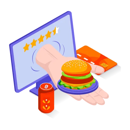 Food Delivery Review Illustration
