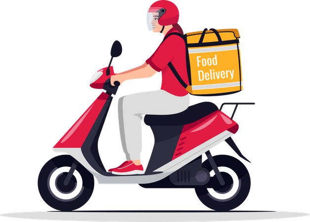 Food delivery service  イラスト