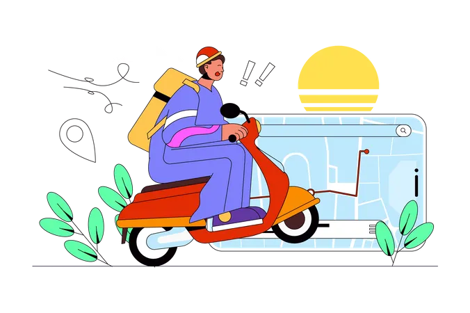 Food Delivery service  Illustration