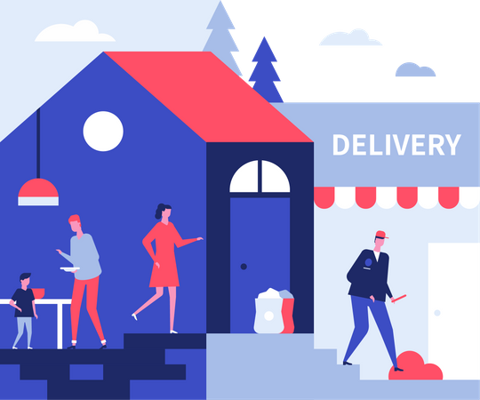 Food delivery service  Illustration