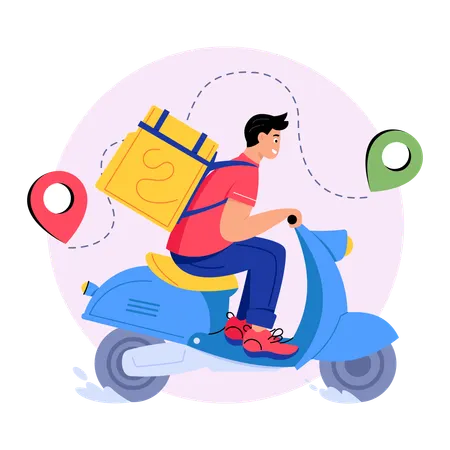 Food Delivery Service  Illustration