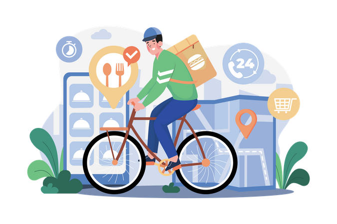 Food delivery service  Illustration