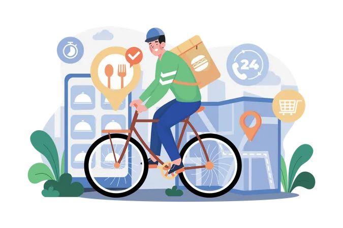 Food delivery service  Illustration